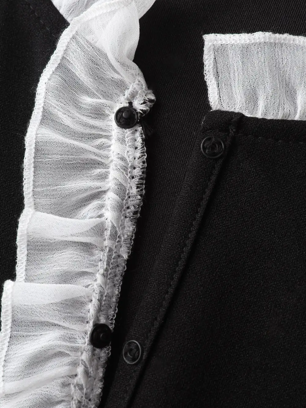 Color Contrast Ruffled Midi Dress