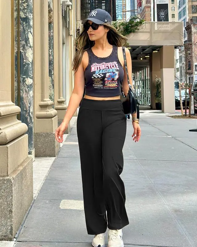 Women’s High-Waist Wide Leg Casual Pants-Loose Fit Yoga Trousers with Pockets for Work, Lounge