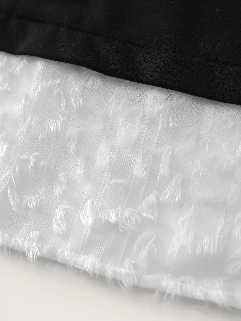 Stretchy Mixed Fabric Contrast Sweatshirt