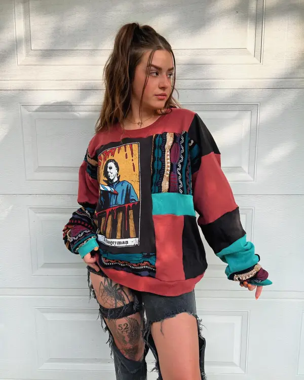 Red hoodie sweatshirts how perfect and cozy piece for your Halloween day