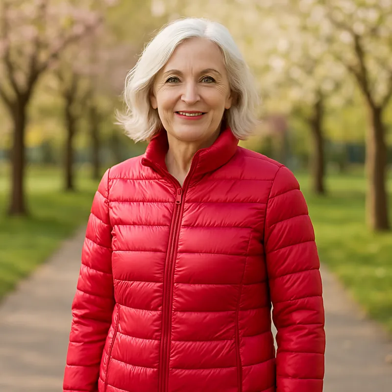 Ulla Lightweight Mid-Season Jacket | Red