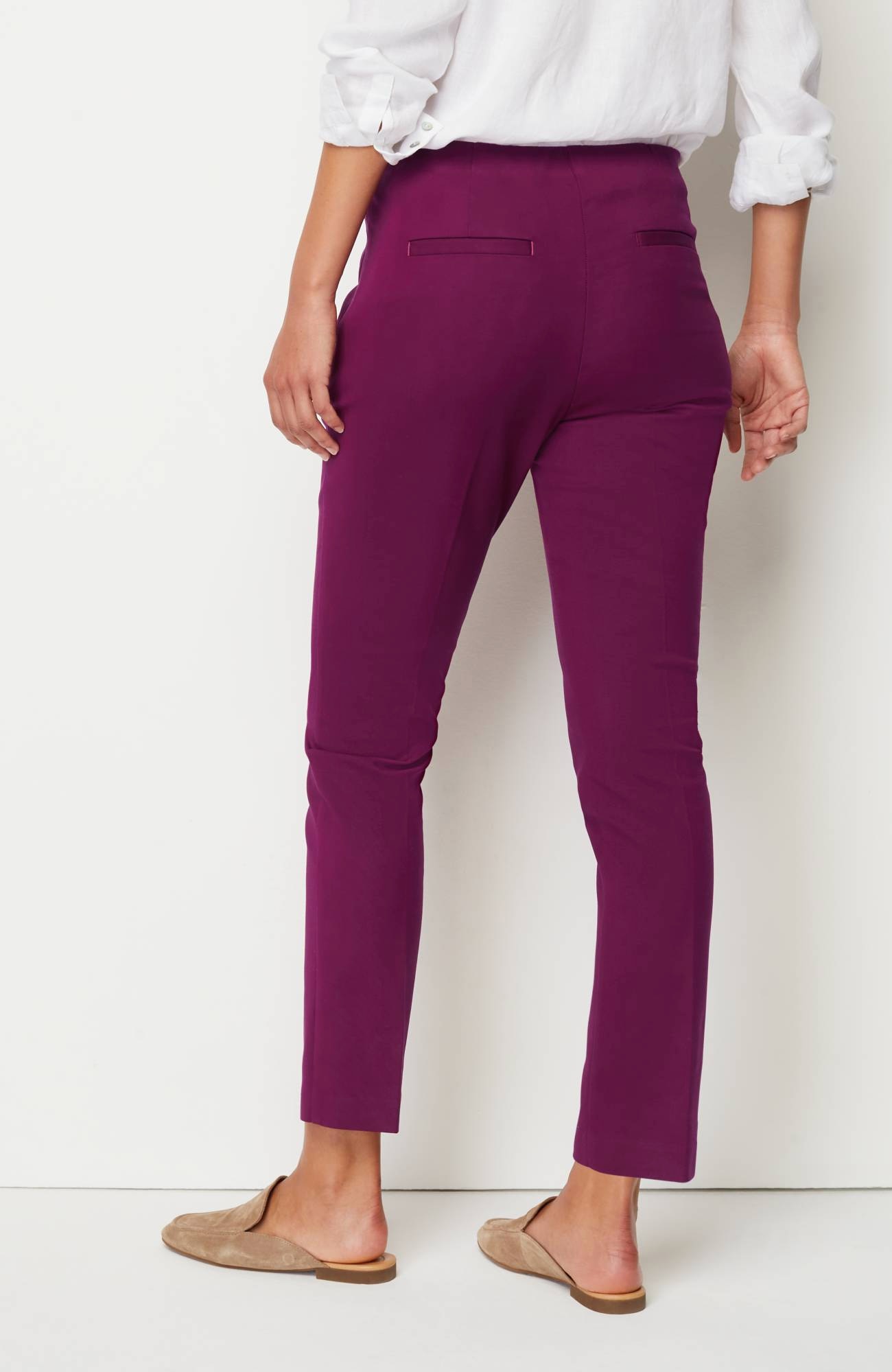 Versatile Cotton-Stretch Slim-Leg Pants