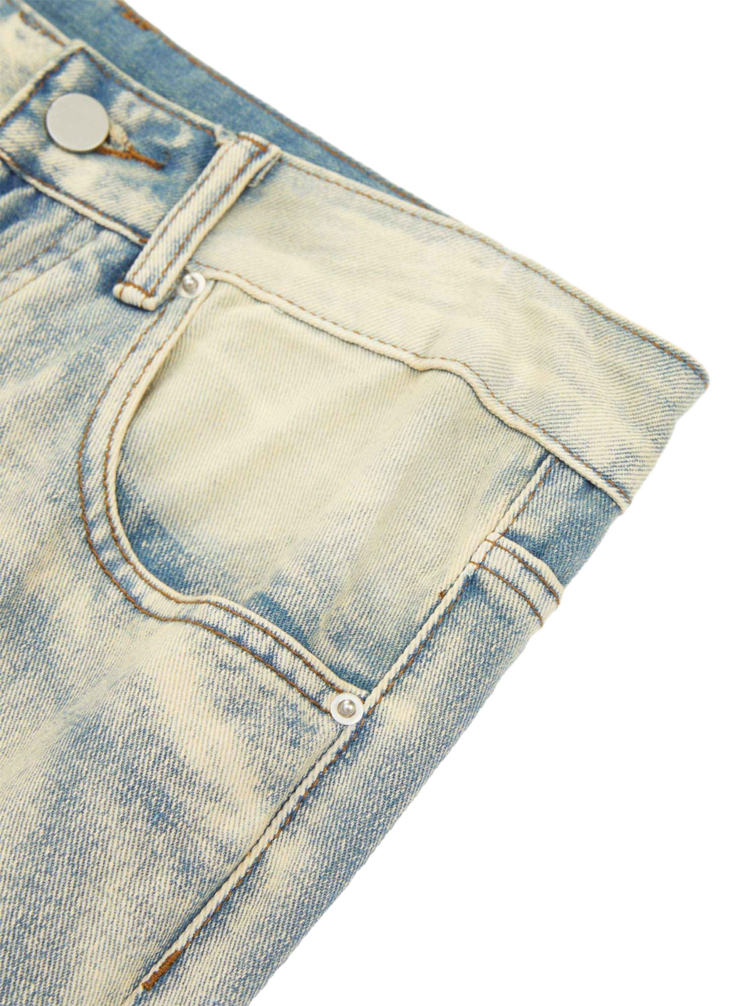 Ripped Double Straight Jeans - 2007
