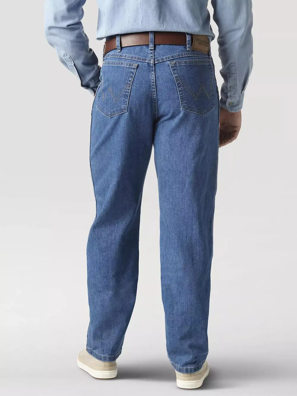 WRANGLER RUGGED WEAR RELAXED STRETCH FLEX DENIM JEAN - STONEWASHED IN STONEWASHED
