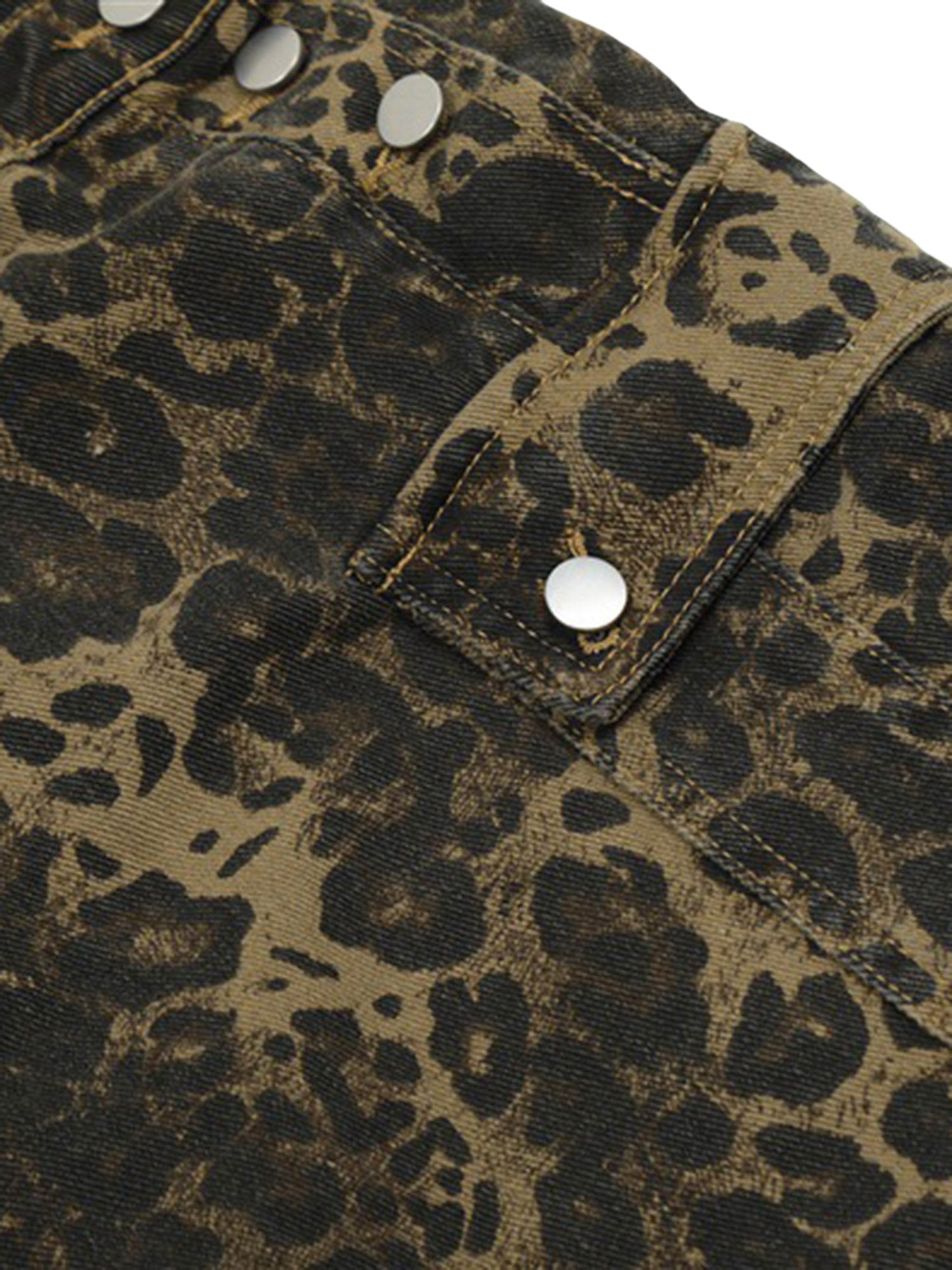 Leopard Print Street Style Workwear Overalls - 2020