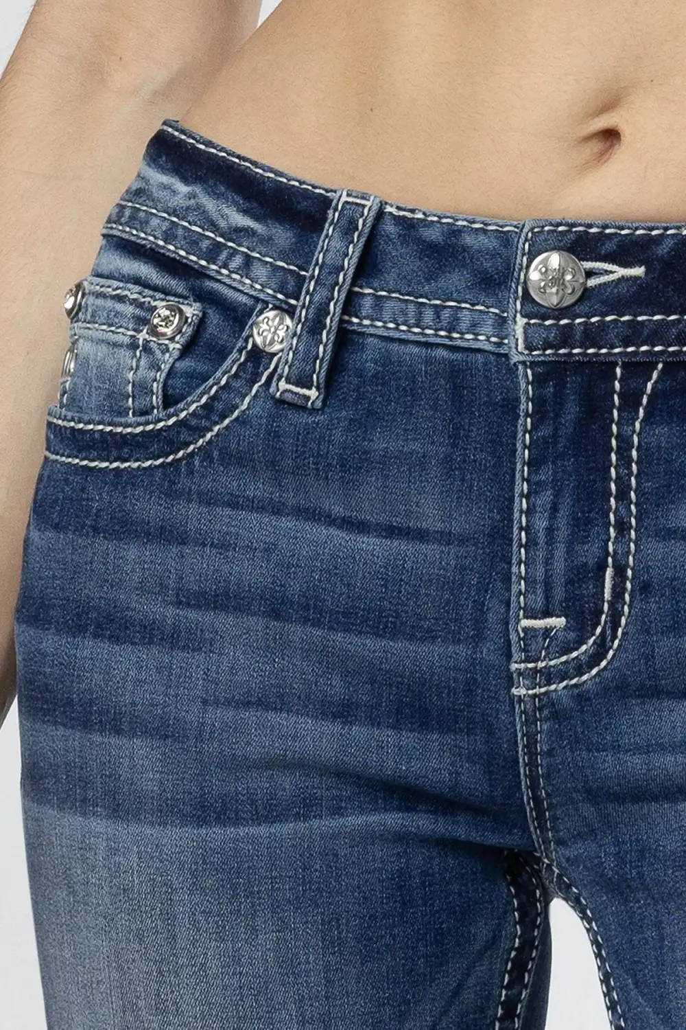 Teal Feathers Bootcut Jeans