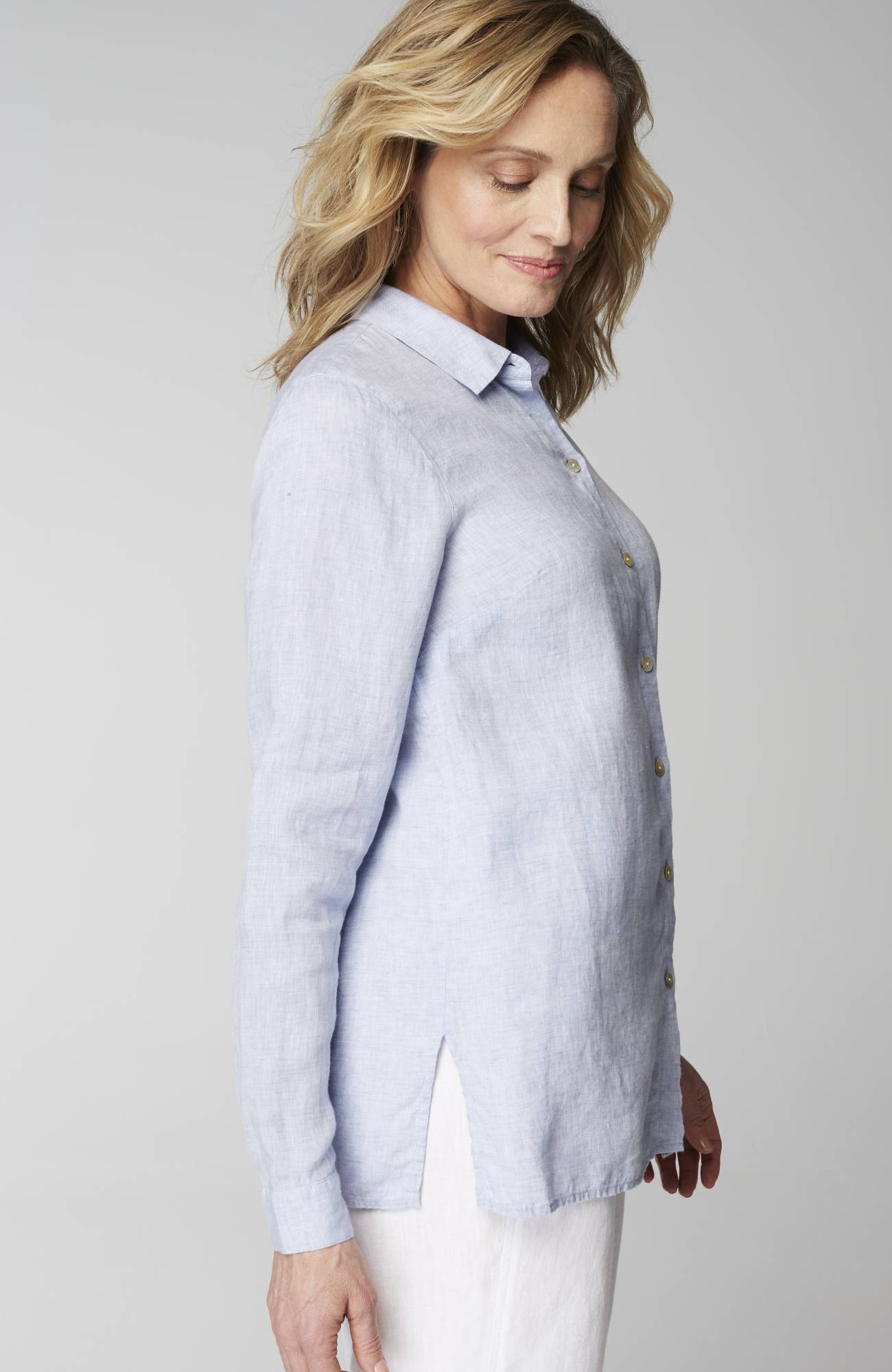 Everyday Linen Button-Front Shirt
