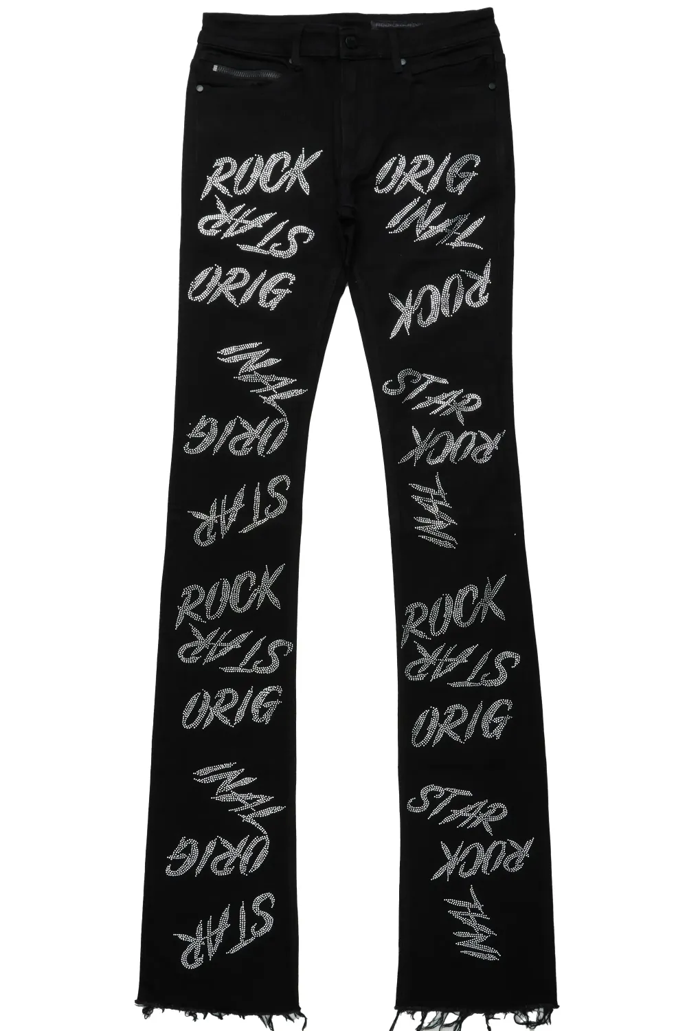 Cato Black Super Stacked Flare Jean