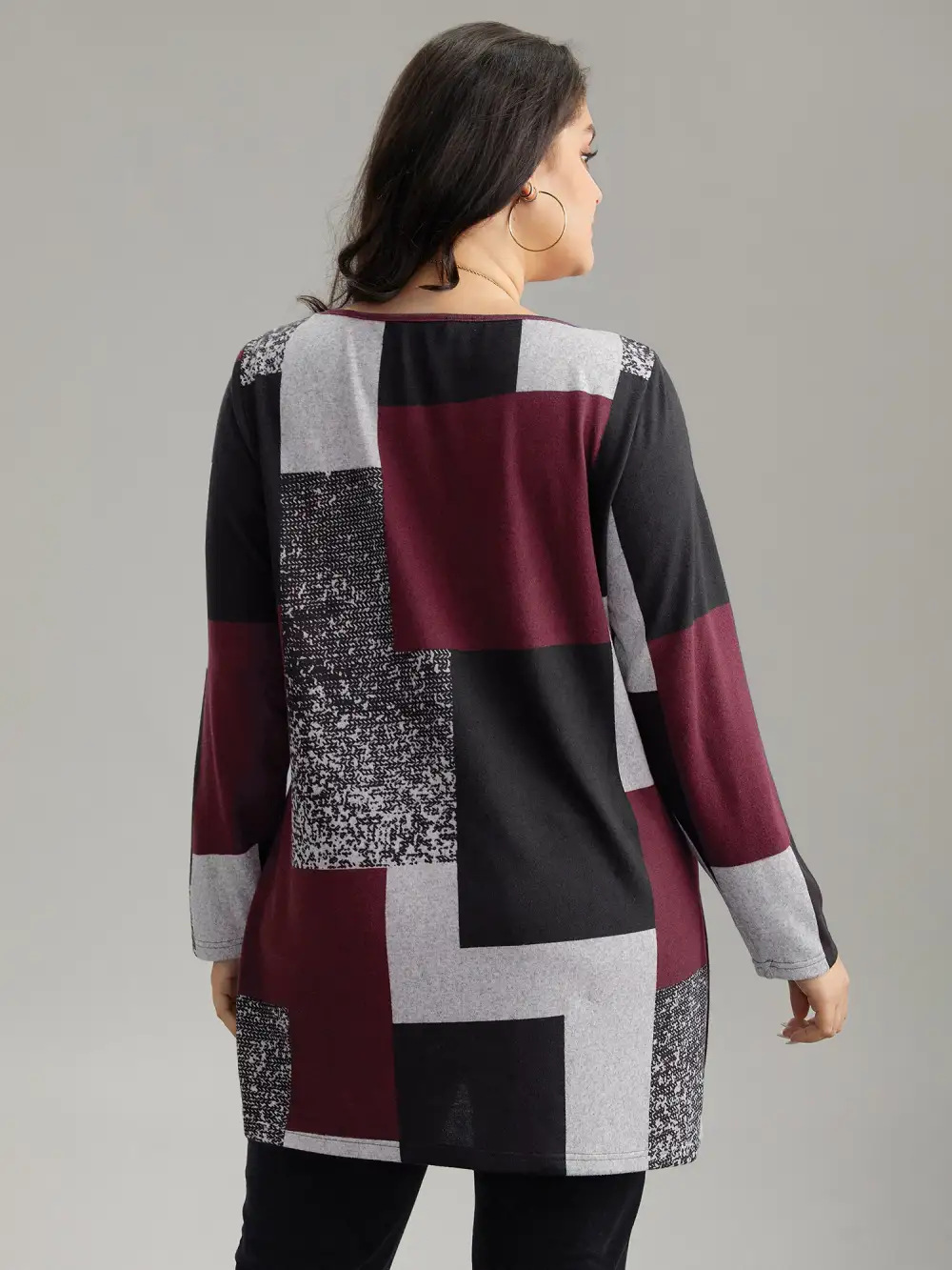 Colorblock Contrast Round Neck T-shirt