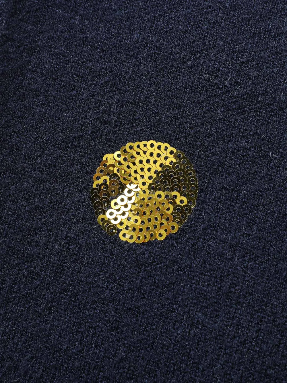 Polka Dots Jacquard Sequin Embroidery Pullover