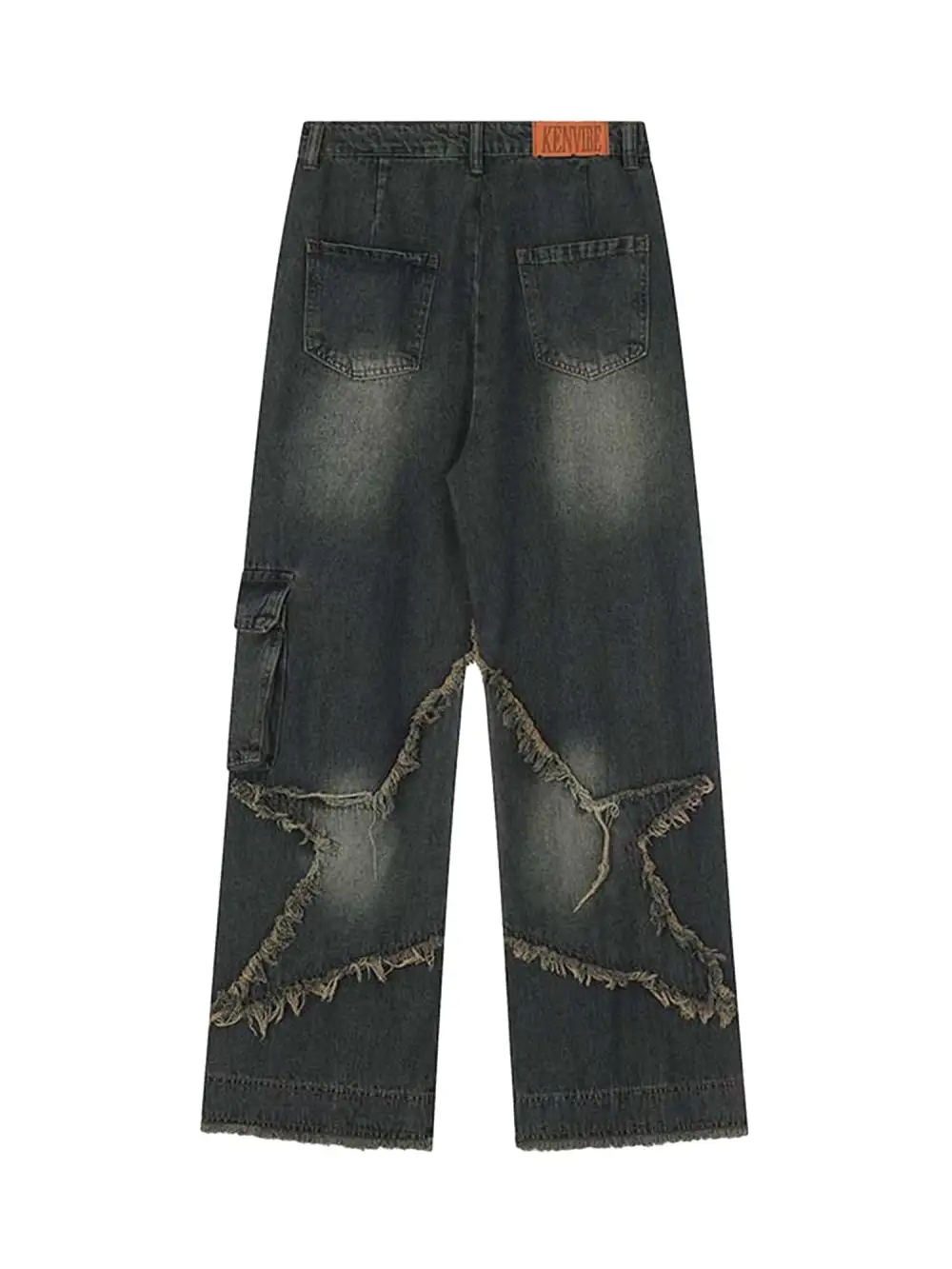 Patch Embroidered Straight-leg Jeans - 1572