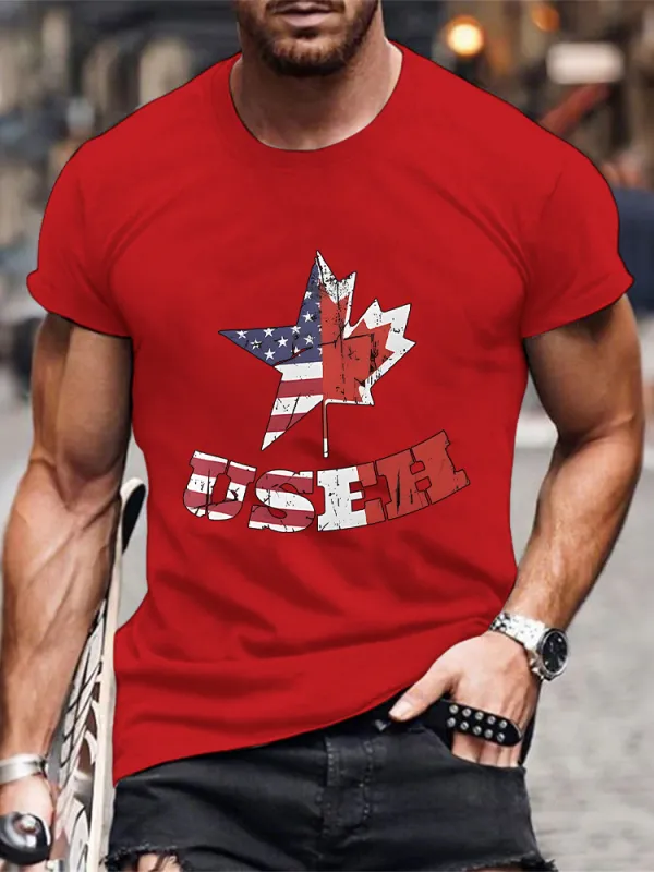 Men'S We Are Canada Strong We Will Never Yield To Tru.p T-Shirt