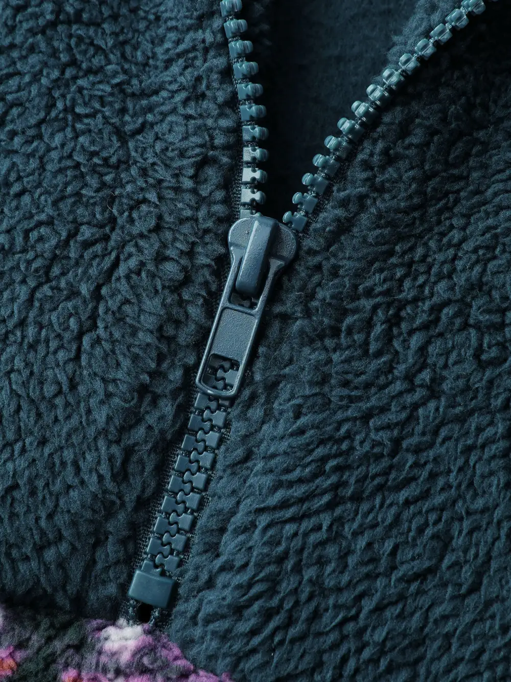 Boho Print Zipper Front Sweatshirt