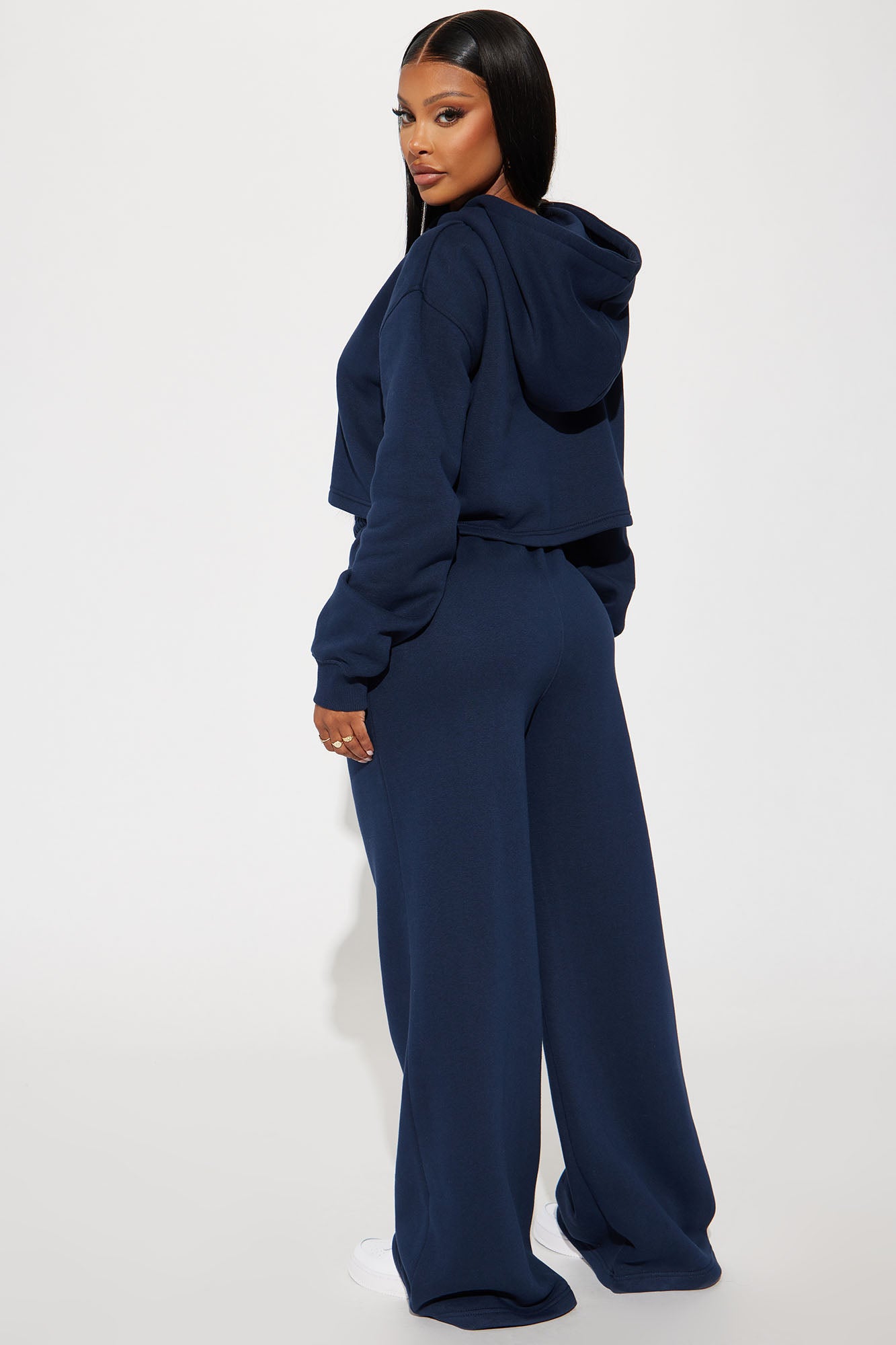Chill Vibes Fleece Pant Set - Navy
