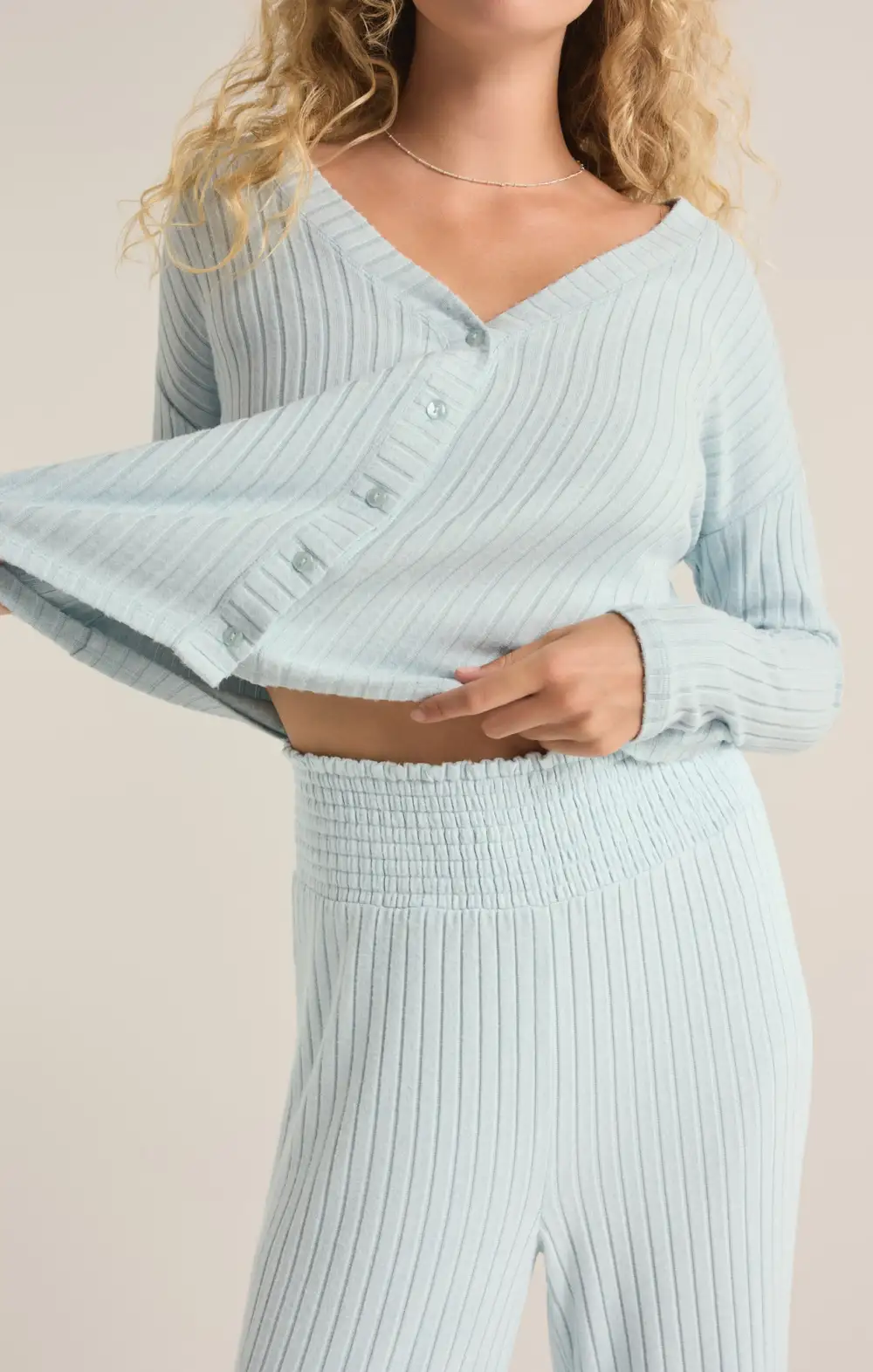 Dawn Smocked Rib Pant