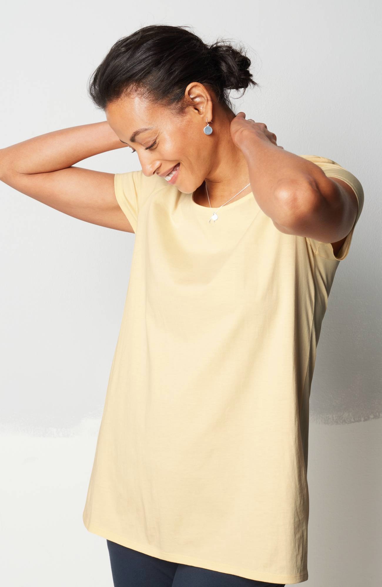 pure jill scoop-neck elliptical tee