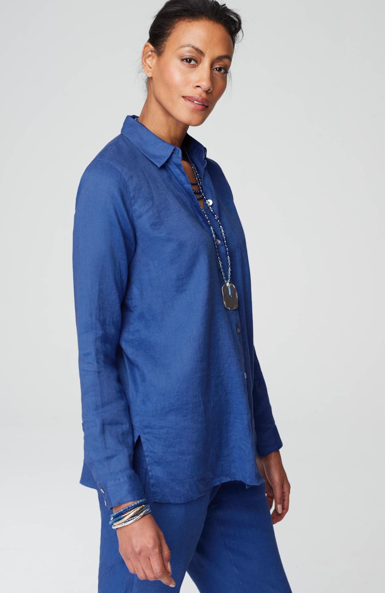Everyday Linen Button-Front Shirt
