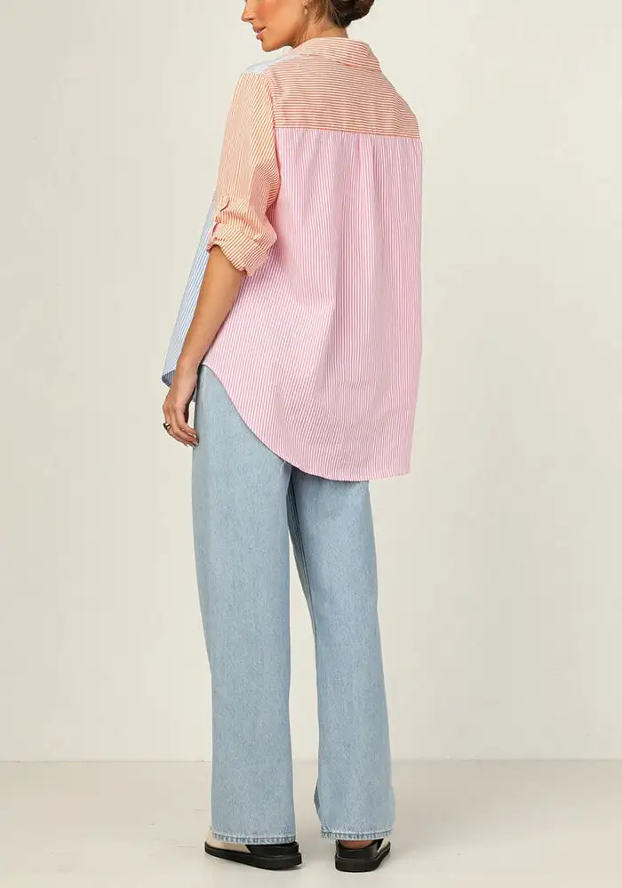 Maggie Contrast Striped Blouse