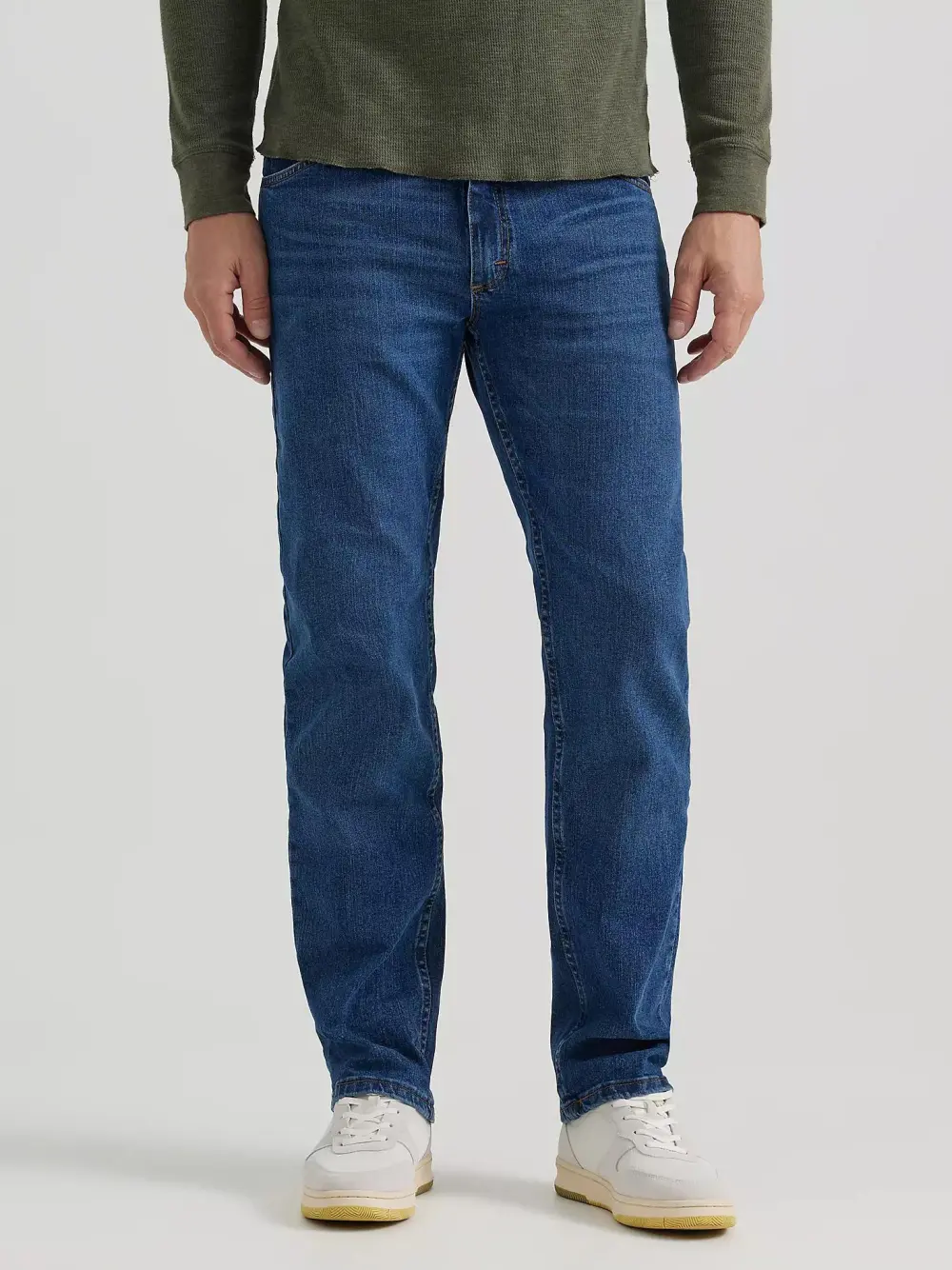 WRANGLER FIVE STAR PREMIUM DENIM FLEX FOR COMFORT REGULAR FIT JEAN IN DARK STONEWASH