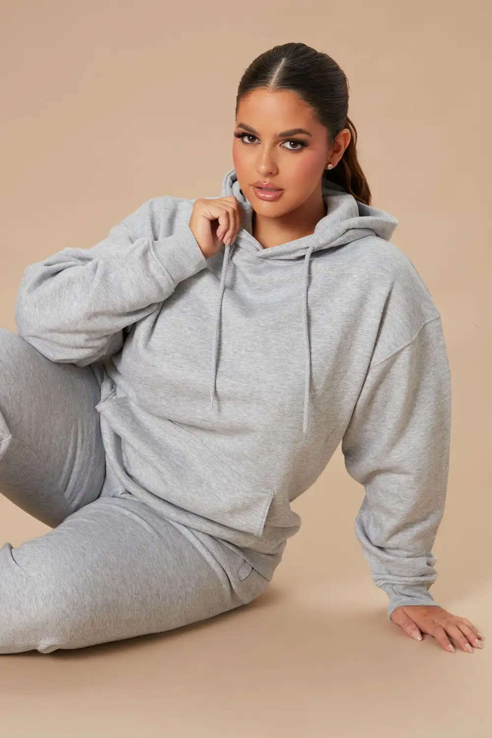 Stole Your Boyfriend's Oversized Hoodie - Heather Grey