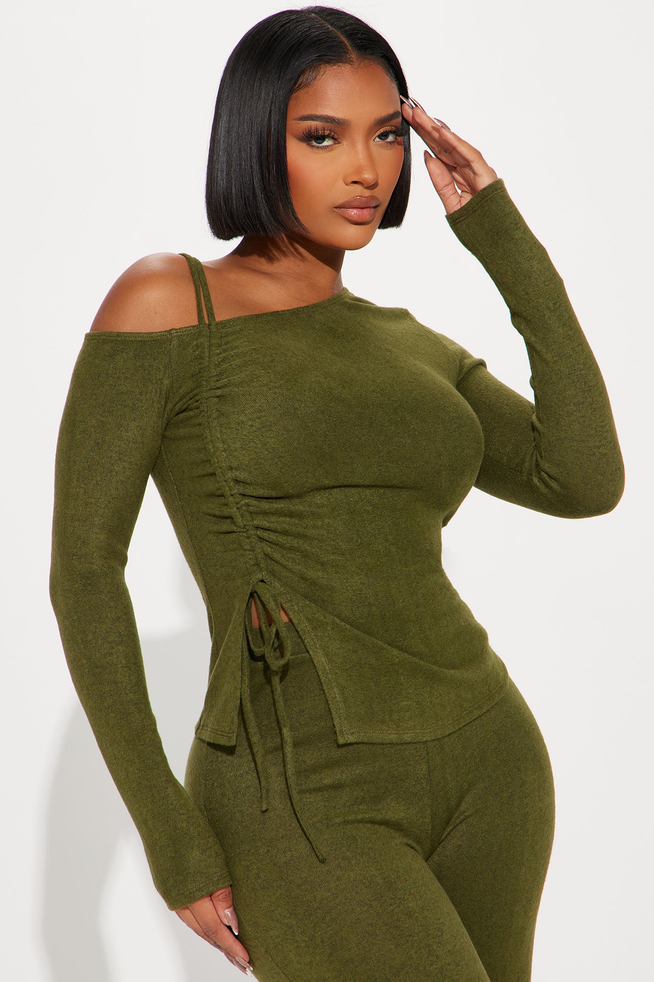 Olive Hacci Pant Set - Olive