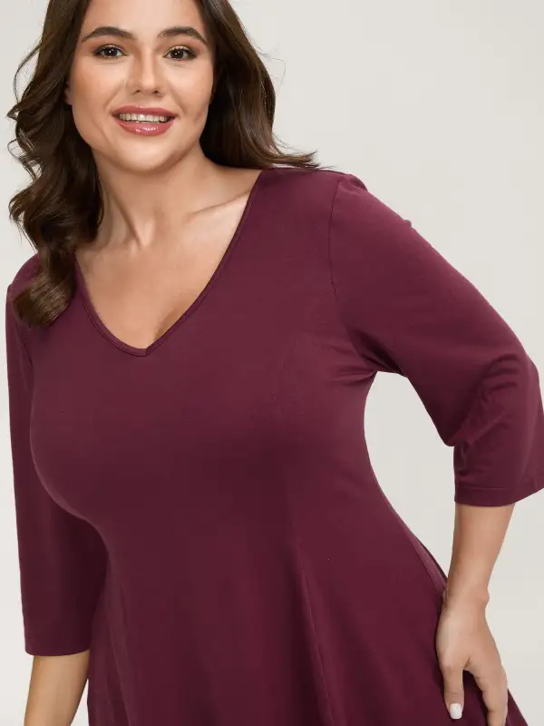 Supersoft Cinched-Flared Waist Knit Top