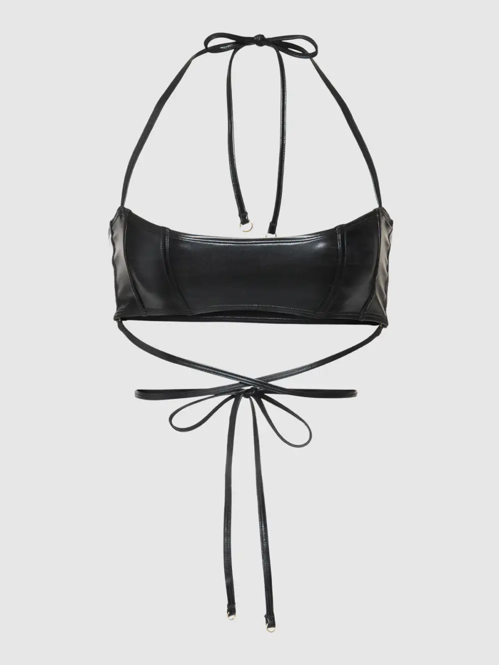 Frederick's Of Hollywood Onyx Corset Bandeau Swim Top