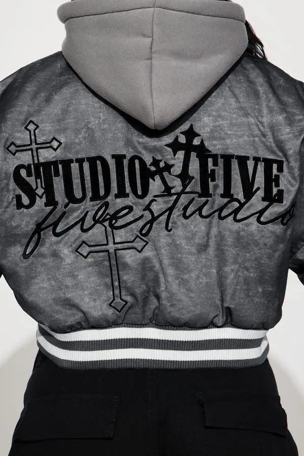 In The Studio Bomber Jacket - Grey
