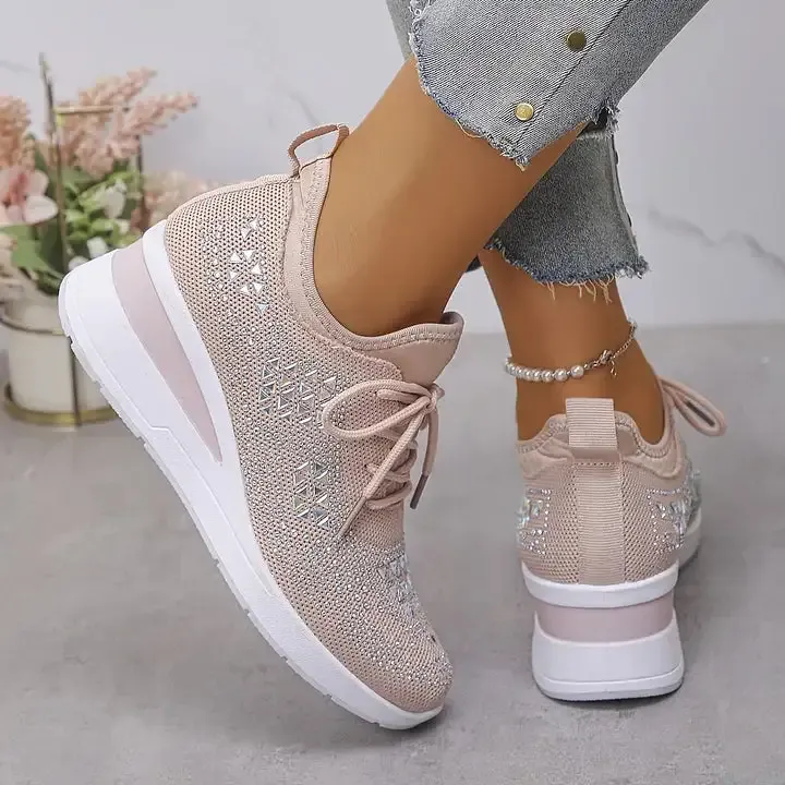 Giselle – Orthopaedic Trainers with Sparkling Rhinestones