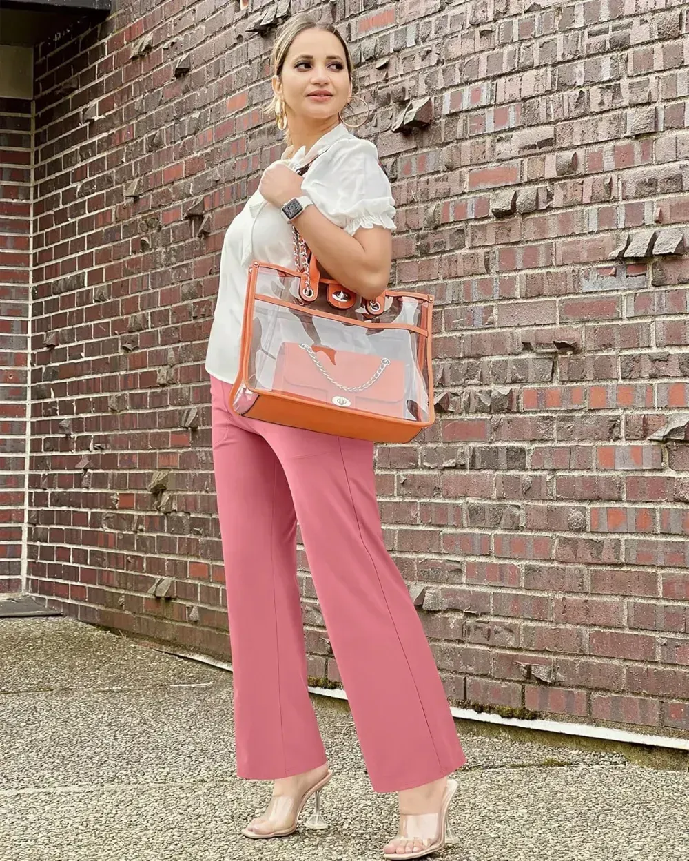 G4Free Wide Leg Pants for Women Loose Yoga Pants with Pockets Petite/Regular/Tall Stretch Casual Lounge Pants