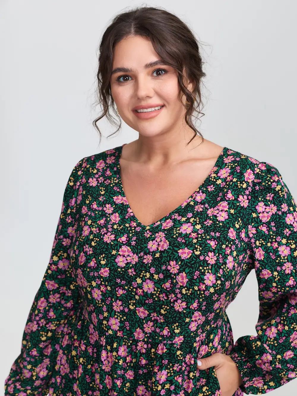 Floral Print Ruffled Tiered Maxi Dress