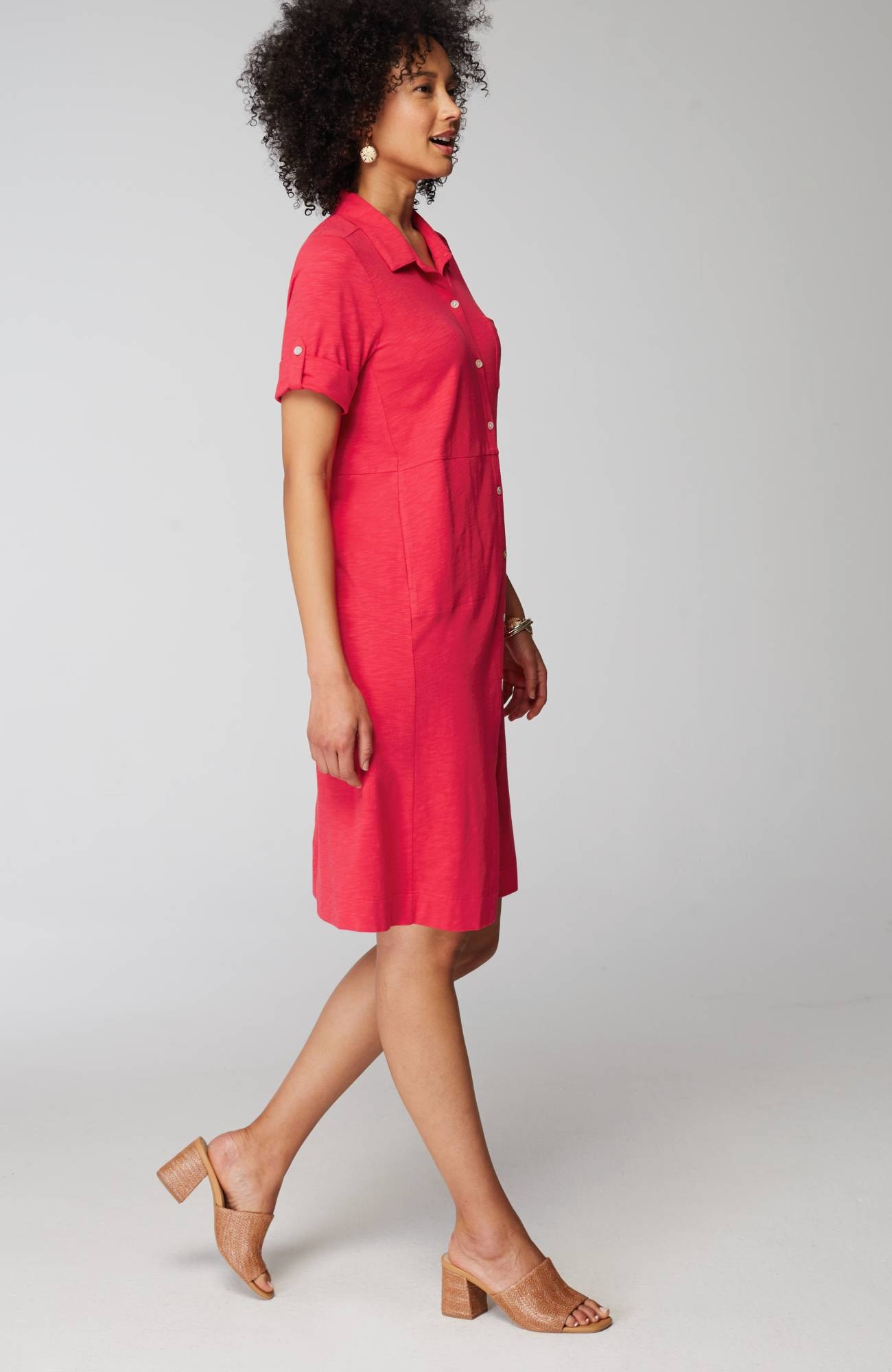 Classic Cotton-Slub Shirtdress