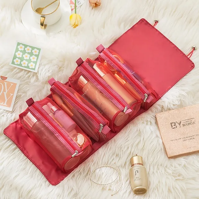 Travel Cosmetic Bag Foldable Makeup Organzier Portable Versatile Toiletry Wash Bag
