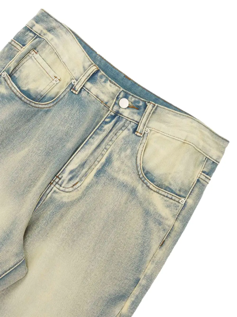 Ripped Double Straight Jeans - 2007