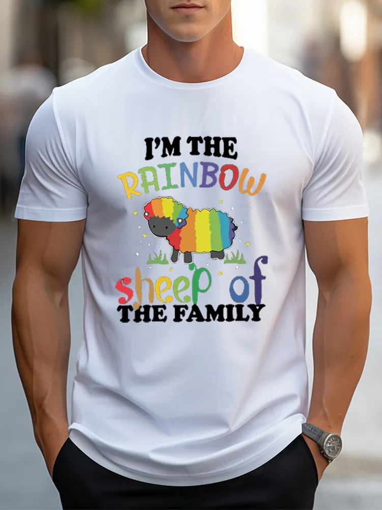 Men'S T-Shirt I M The Rainbow Sheep Of The Family