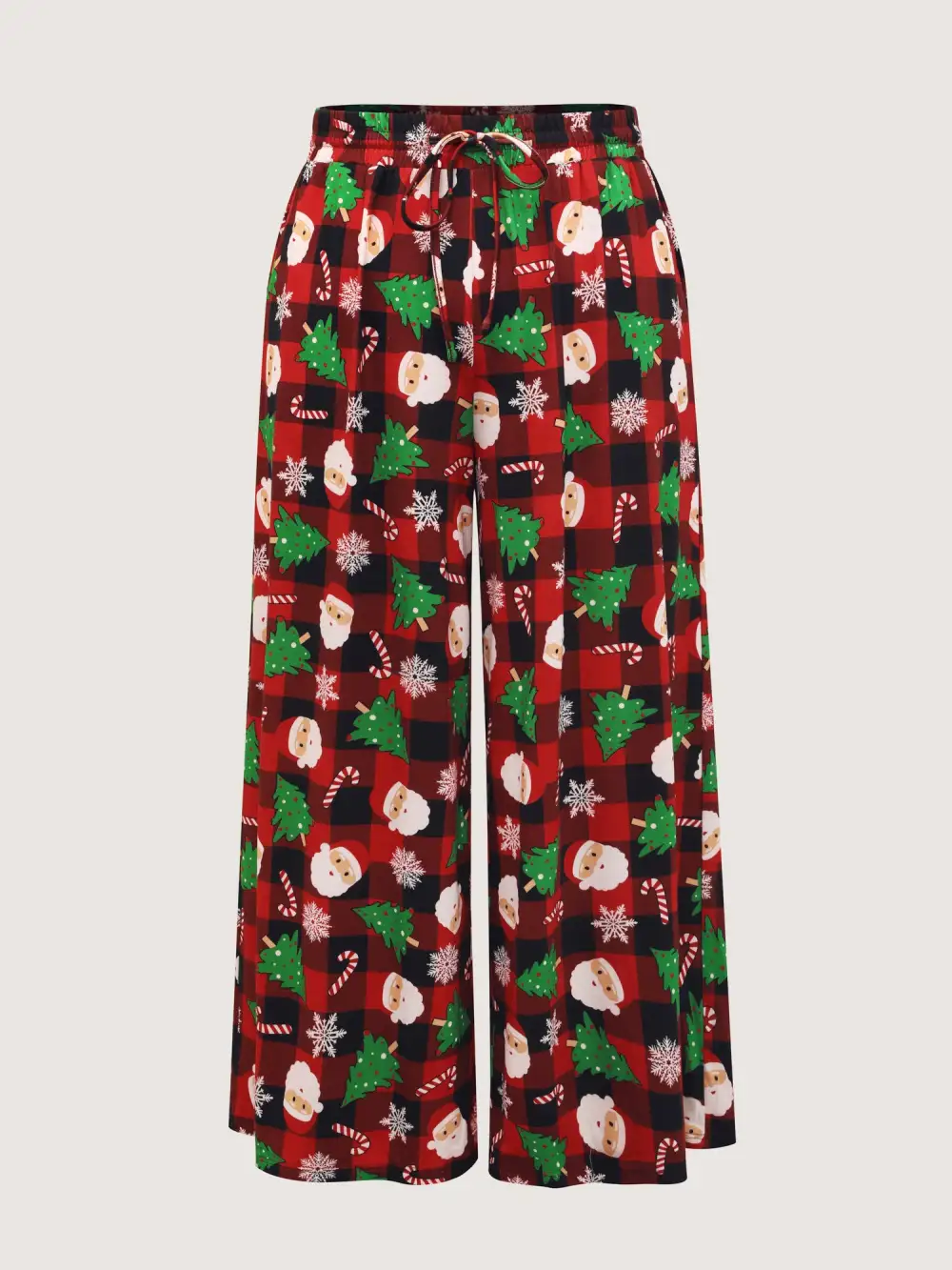 Santa Claus Christmas Wide Lounge Bottoms