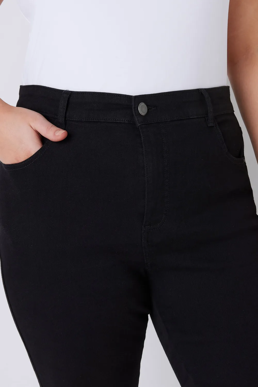 EVANS Curve Fit Black Bootcut Jeans