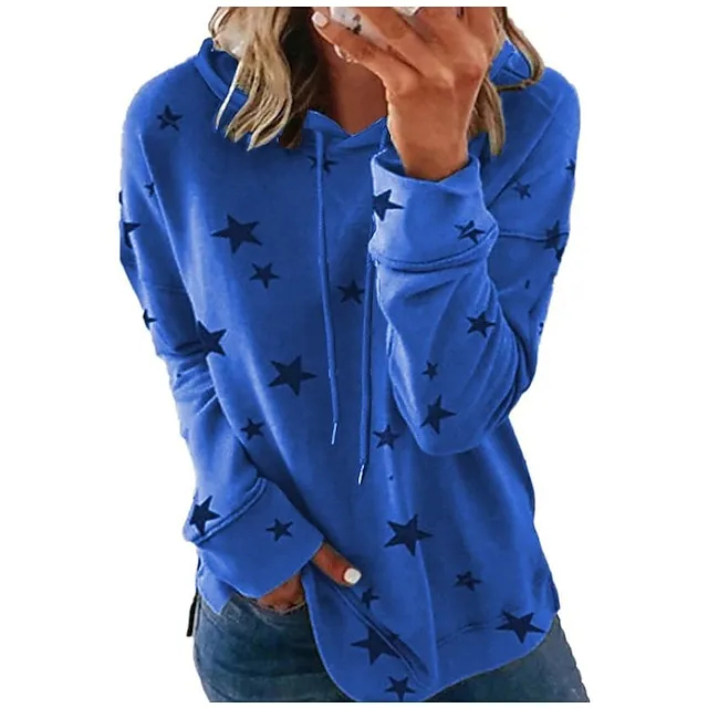 Women's Print Stars Daily Winter Spring &  Fall Fall & Winter
