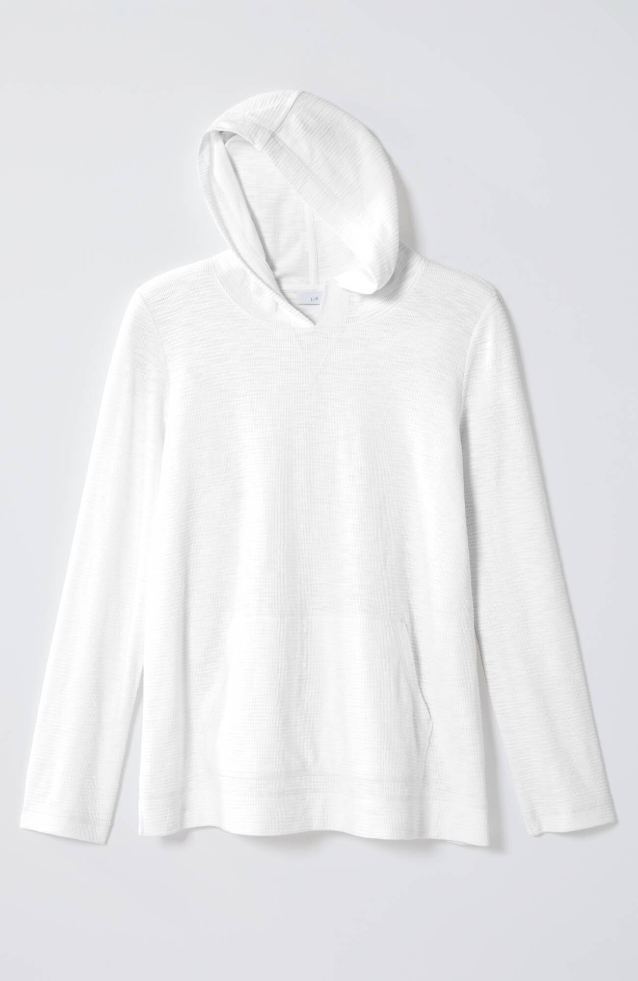Textured-Cotton Hoodie