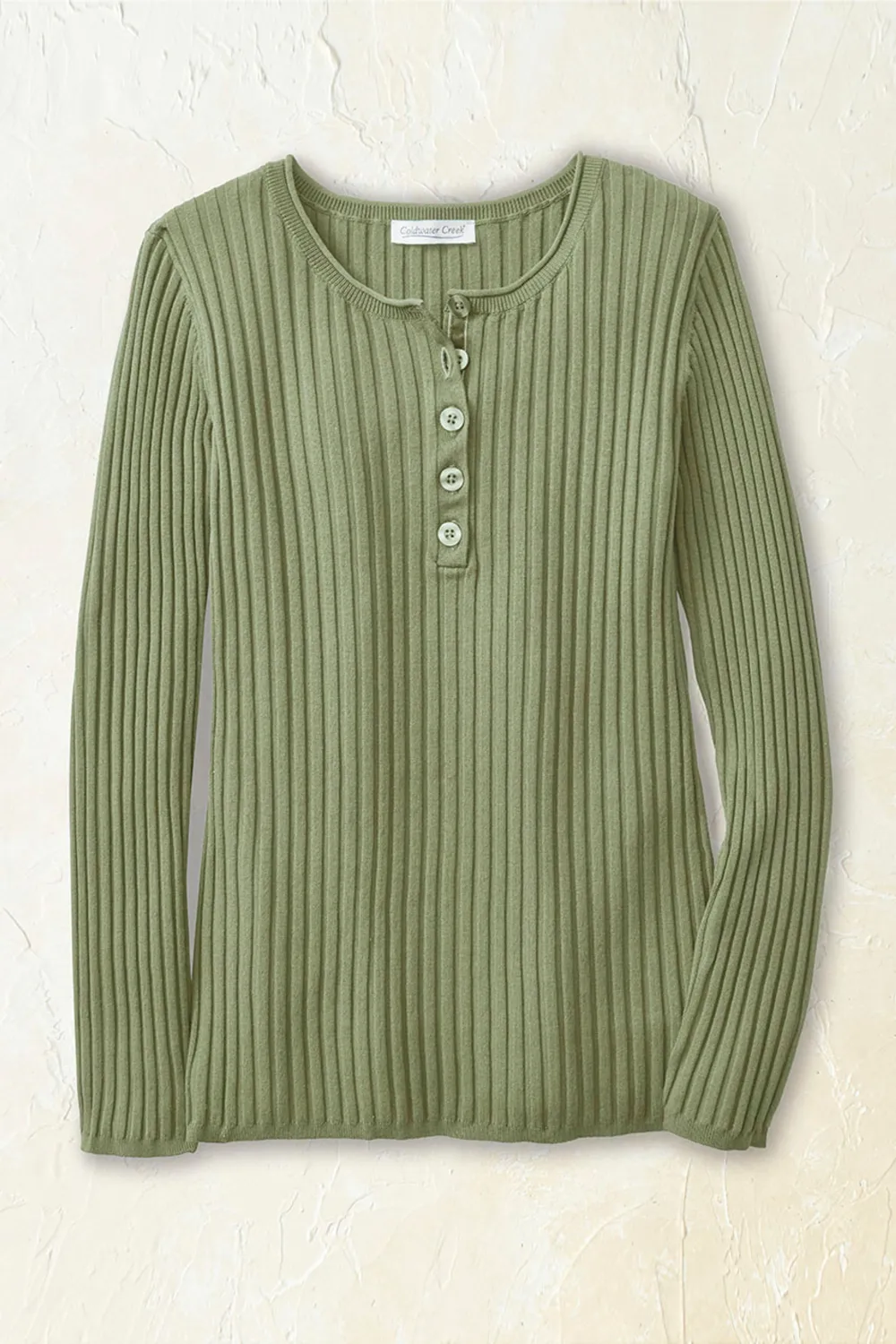Ribbed Henley Sweater