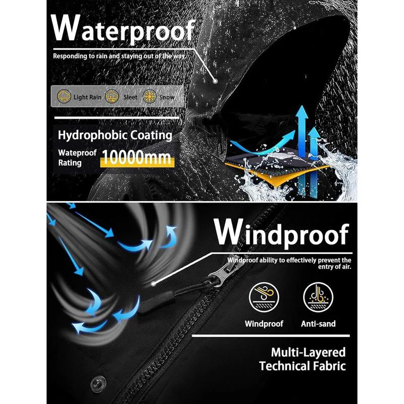 Women's Windproof Waterproof Winter Ski Jacket (Hooded)