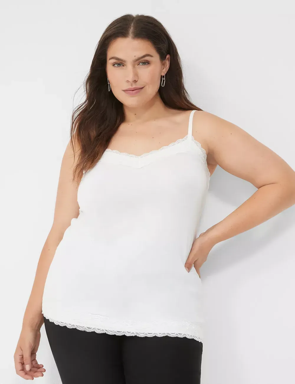 Lane Essentials Lace-Trim Cami