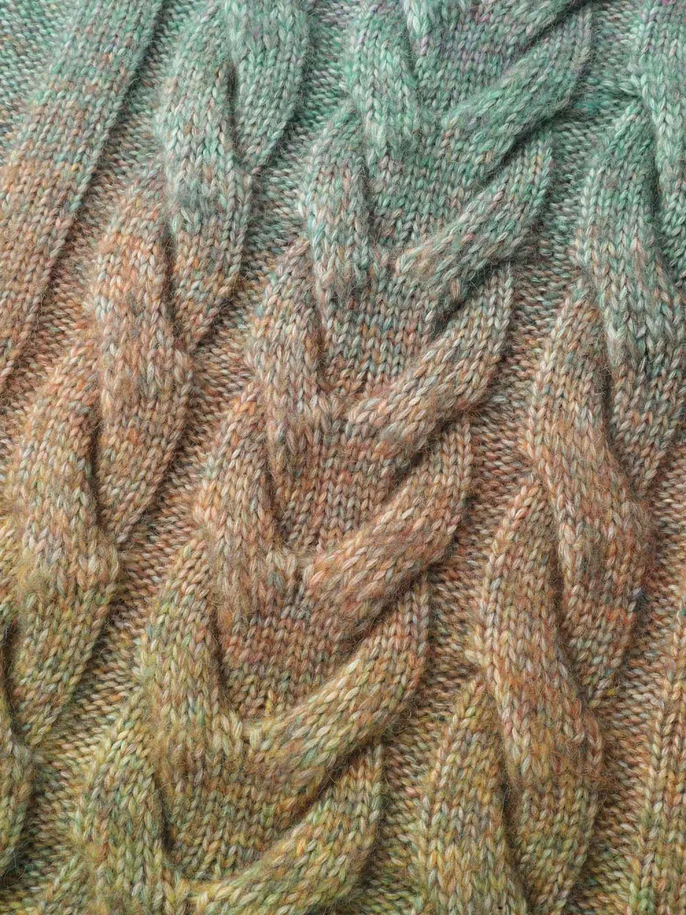 Heather Color Gradient Drop Shoulder Pullover