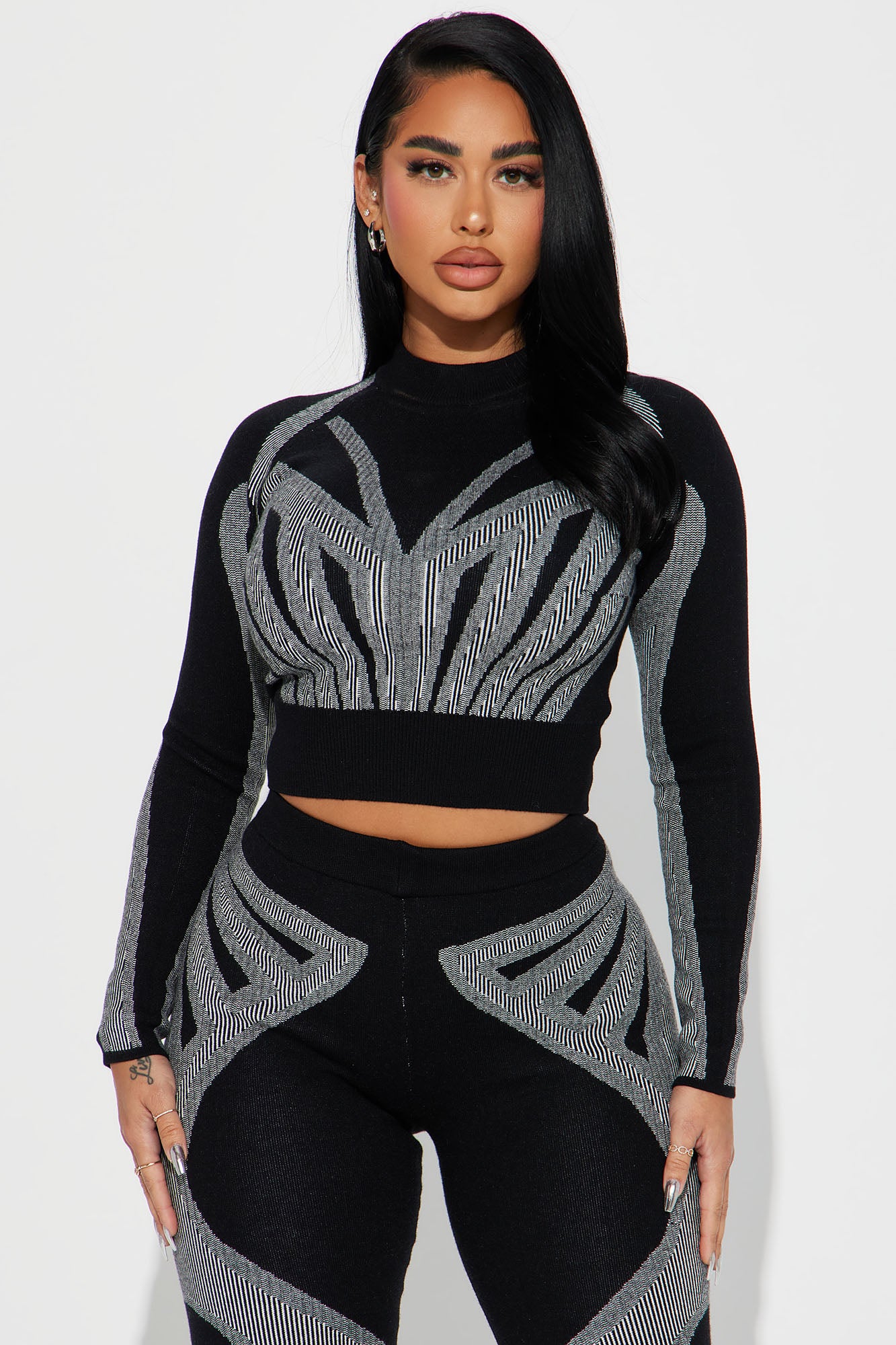 Ava Sweater Legging Set - Black/combo