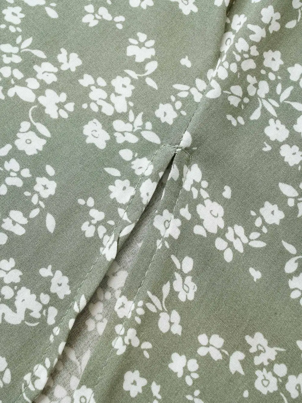 Bloom Dress - Flutter Sleeve Ditsy Floral Pocket Split Maxi Dress