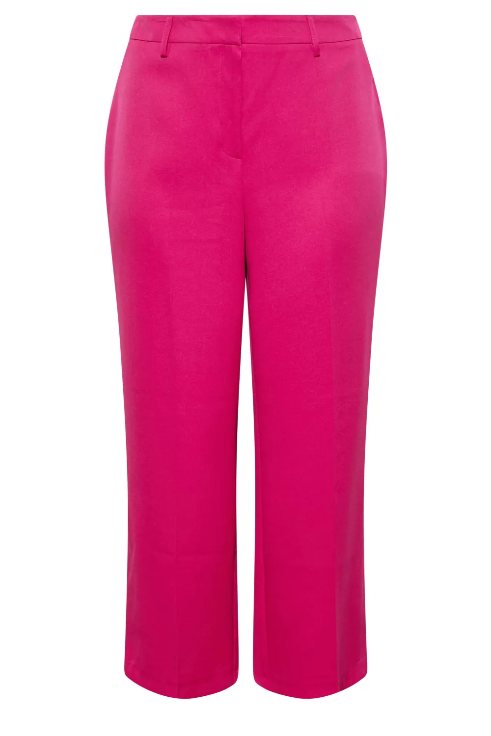 YOURS Curve Black Split Hem Flared Trousers