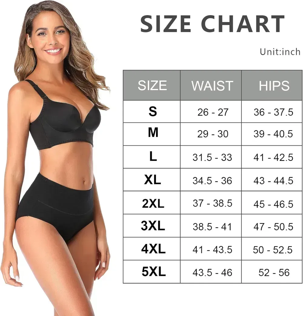 Womens Underwear,Cotton Mid Waist No Muffin Top Full Coverage Brief Ladies Panties Lingerie Undergarments for Women Multipack