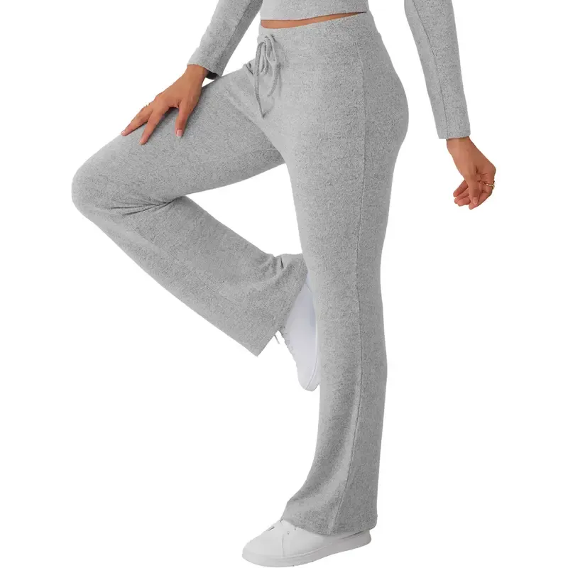 Women's Foldover Flare Leggings & Crop Top Set