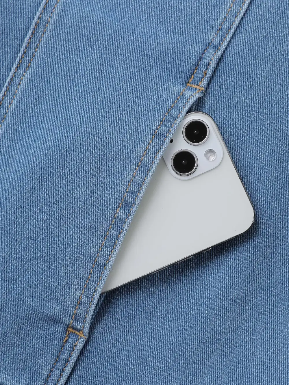 Supersoft Chest Flaps Button-Down Denim Jacket