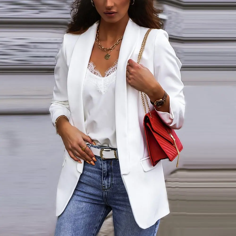 Casual Solid Color Slim Coats